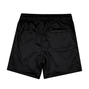 double layer mesh basketball shorts black