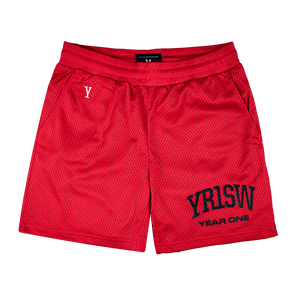 YR1SW Mesh Basketball Shorts Varsity Red